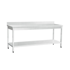 Stainless Steel Double-Tier Work Table Heavy-Duty for Restaurants and Catering