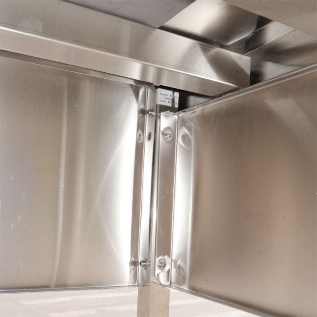 Commercial Single Bowl Stainless Steel Sink ZZDSDY with Drainboard and Shelf