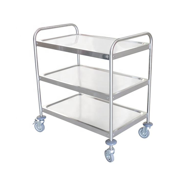 Three Tier Utility Trolley for Food Collection and Back of House Transport