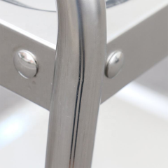 Food and Utility Transport Cart with 3 Stainless Steel Shelves