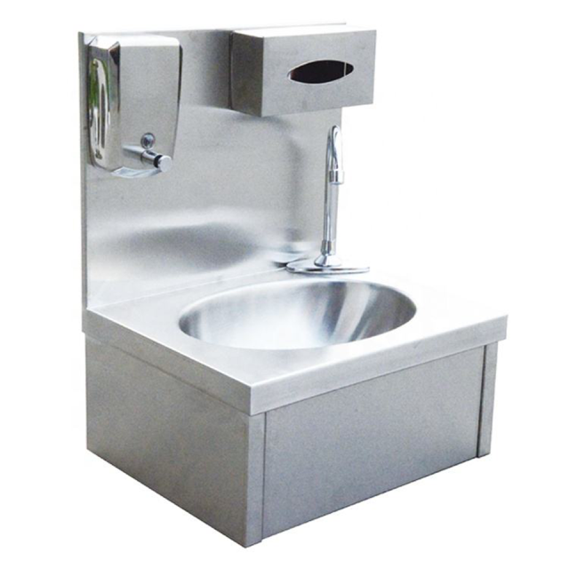 Stainless Steel Knee-Operated Hand Wash Sink XTSC-SP Single Bowl for Kitchens