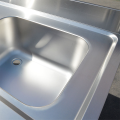 Commercial Single Bowl Stainless Steel Sink ZZDSDY with Drainboard and Shelf