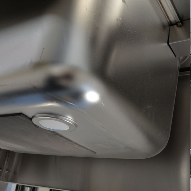 Stainless Steel Double Bowl Sink with Right Drainboard and Storage for Restaurants