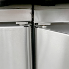 Stainless Steel 3-Door Base Cabinet with Adjustable Feet for Commercial Kitchens