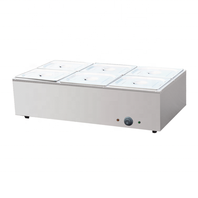 D-DT-6 Electric Bain Marie 6-Tray Countertop Food Warmer