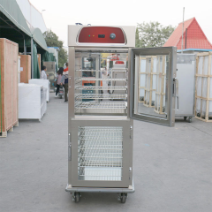Commercial Glass Door Food Warming Trolley E-DBW-11-21-4B 500L for Catering Service