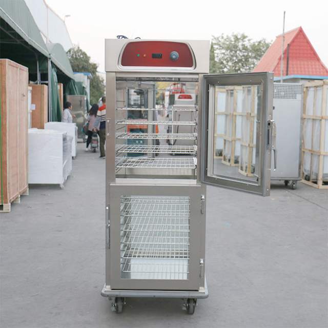Commercial Glass Door Food Warming Trolley E-DBW-11-21-4B 500L for Catering Service