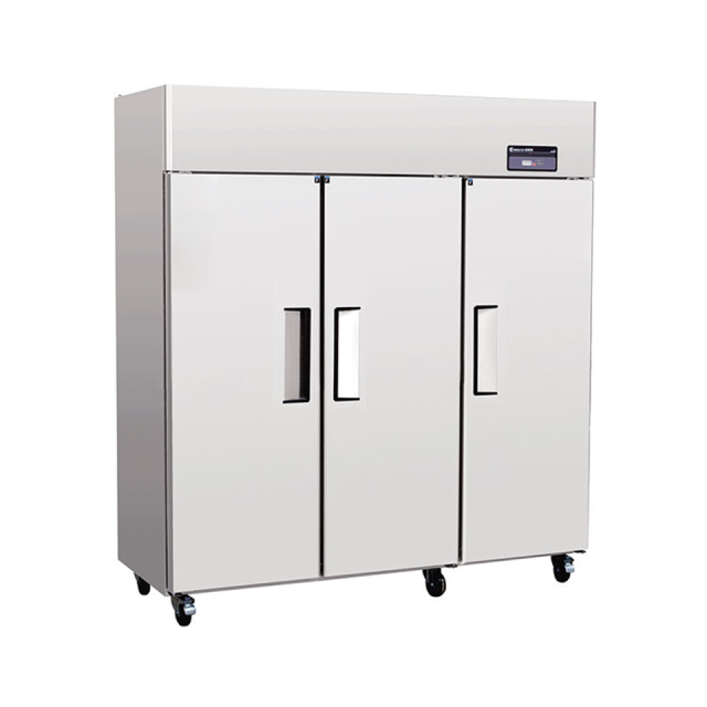 Three-Door Commercial Upright Refrigerator 1456L Stainless Steel for Catering Kitchen