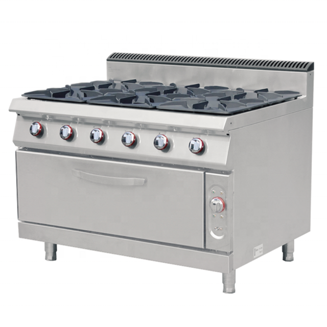 Commercial Gas Clay Pot Stove with 6 Burners for Restaurant Kitchens 44.6kW