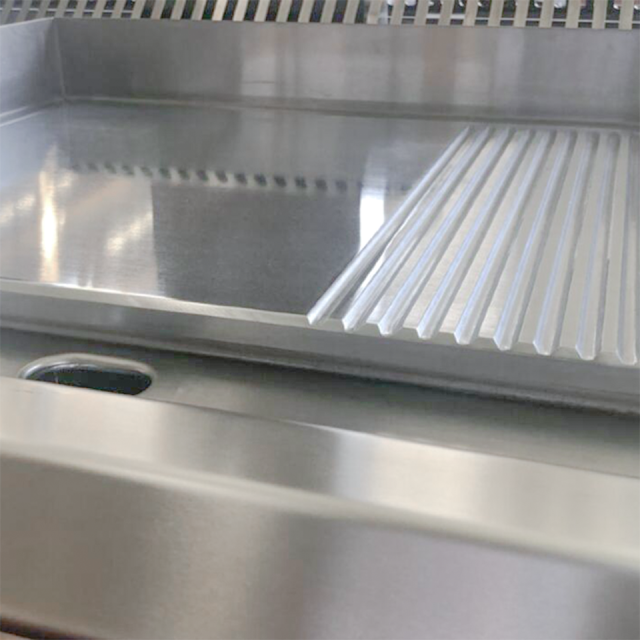 Commercial Dual Surface Gas Griddle for Fast Food Restaurants 10kW