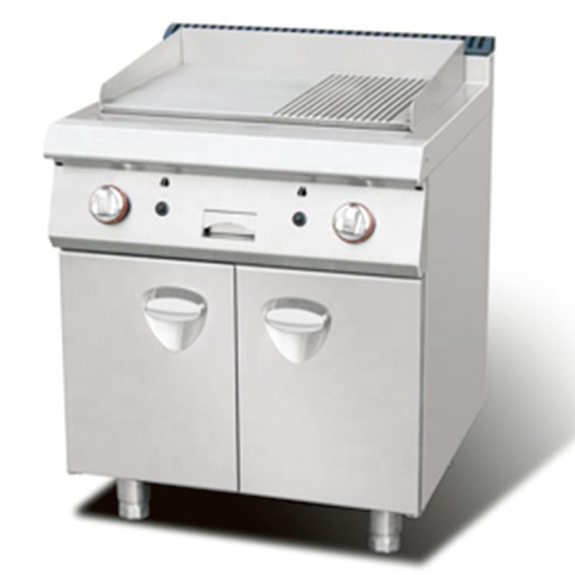 Commercial Dual Surface Gas Griddle for Fast Food Restaurants 10kW