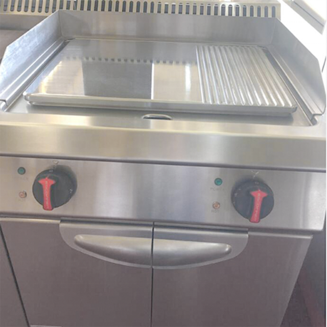 Commercial Electric Flat Griddle on Cabinet for Restaurant and Catering 9kW