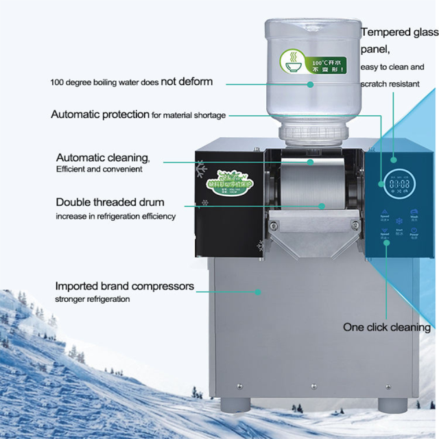 Air-Cooled Snowflake Ice Machine for Commercial Foodservice 180–290kg/24h