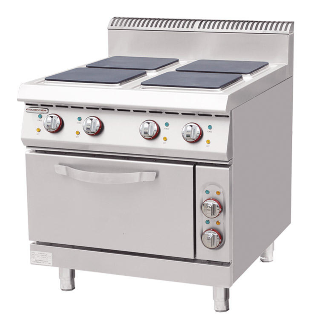 Space-Saving 4-Burner Electric Range for Commercial Kitchens