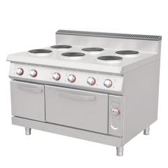 6-Burner Electric Range with Oven Commercial Model for Restaurants 15.6kW
