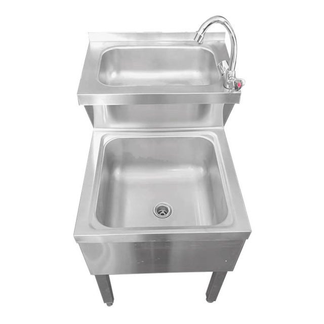 GQX-2 Dual-Basin Mop Cleaning Sink for Kitchens Janitorial Rooms and Utility Areas