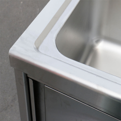 DSGSDXSC-7070 European-Style Single Sink with Cabinet for Commercial Kitchens