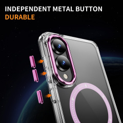 Clear Case with Wireless Charging Transparent Magnetic Cover Anti-yellowing Shockproof  Case TPU and Acrylic Case for S25 Edge