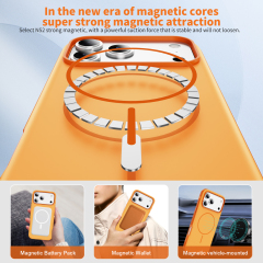 Hot Selling Original Two-color Magnetic Phone case for IP 17 IP 17 air IP 17 Pro  IP 17 Promax Cover Orange