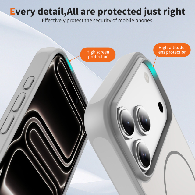 Eyeship Hot Selling Original Two-color Magnetic Phone case for IP 17 IP 17 air IP 17 Pro  IP 17 Promax Cover Orange