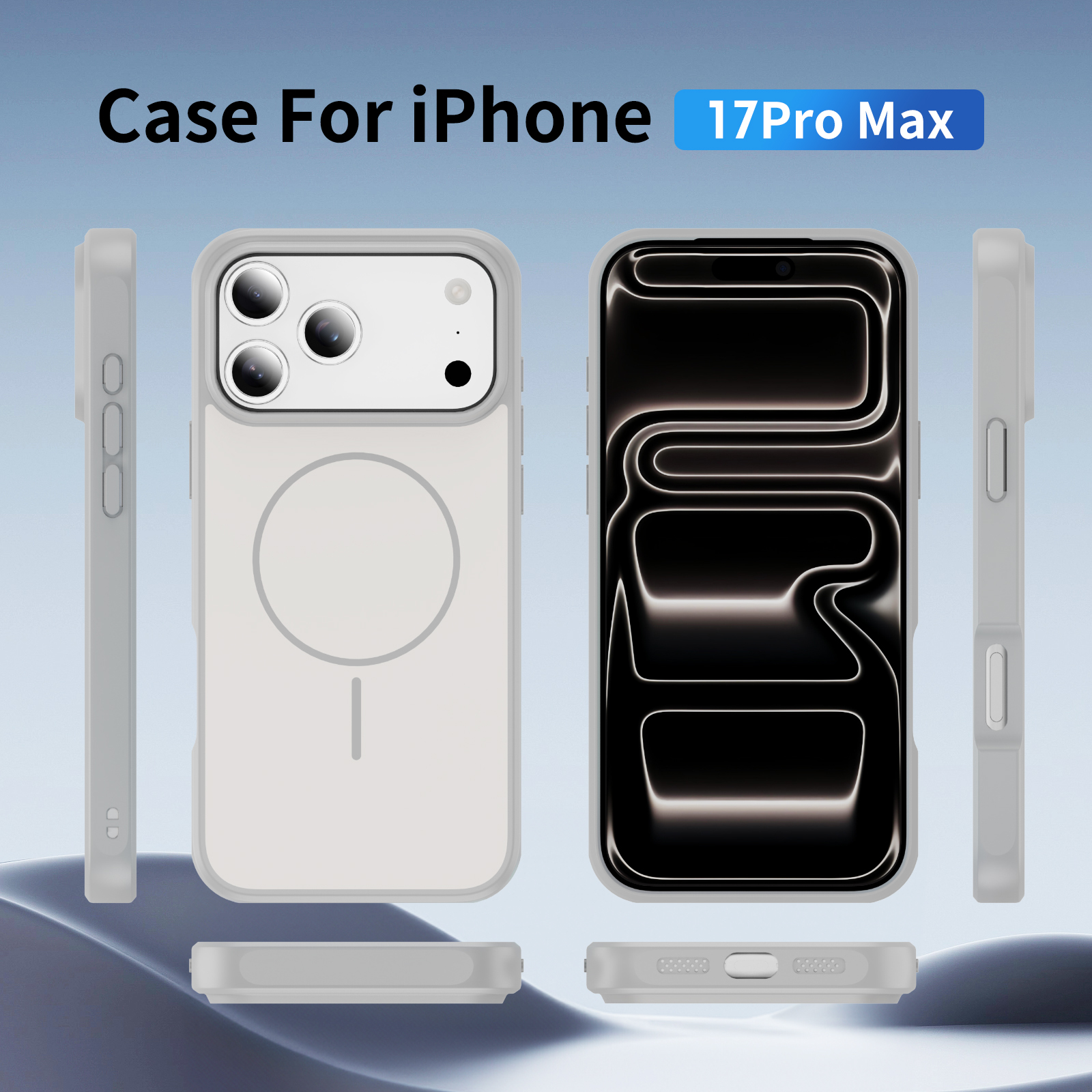 Eyeship Hot Selling Original Two-color Magnetic Phone case for IP 17 IP 17 air IP 17 Pro  IP 17 Promax Cover Orange
