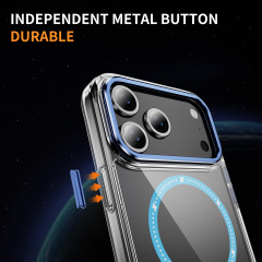 Transparent Wireless Charging  Case Clear Magnetic Cover Anti-yellowing Shockproof  Case TPU and Acrylic Case for IP17 PRO MAX