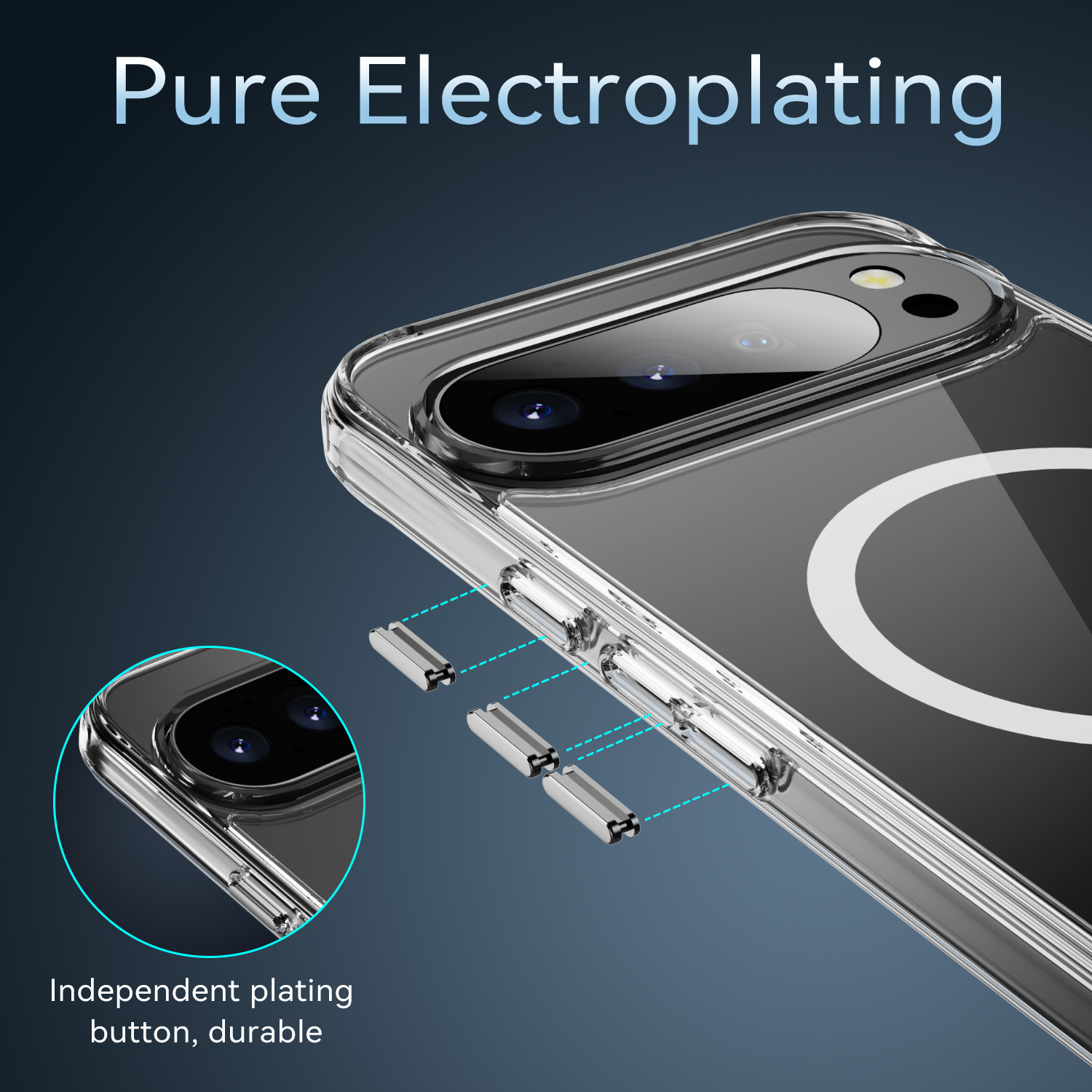Strong Magnetic Clear Case High Quality Transparent Cover Anti-yellowing Shockproof  Case  TPU and PC Case for Pixel 10 Pro XL