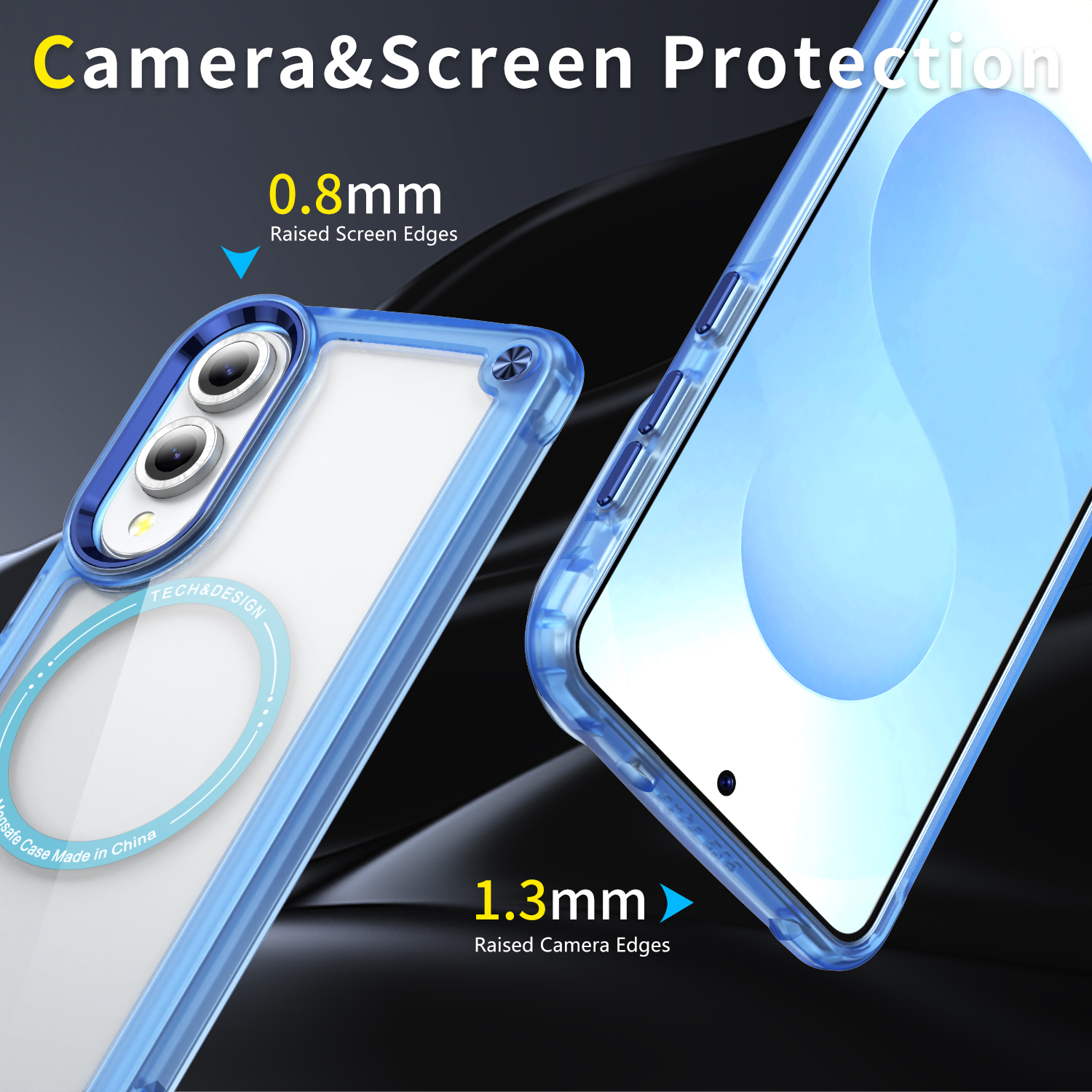 Luxury Transparent Magnetic Case High Quality Fingerprint-proof Anti-yellowing Shockproof  Case TPU + Acrylic Case for S25 Edge