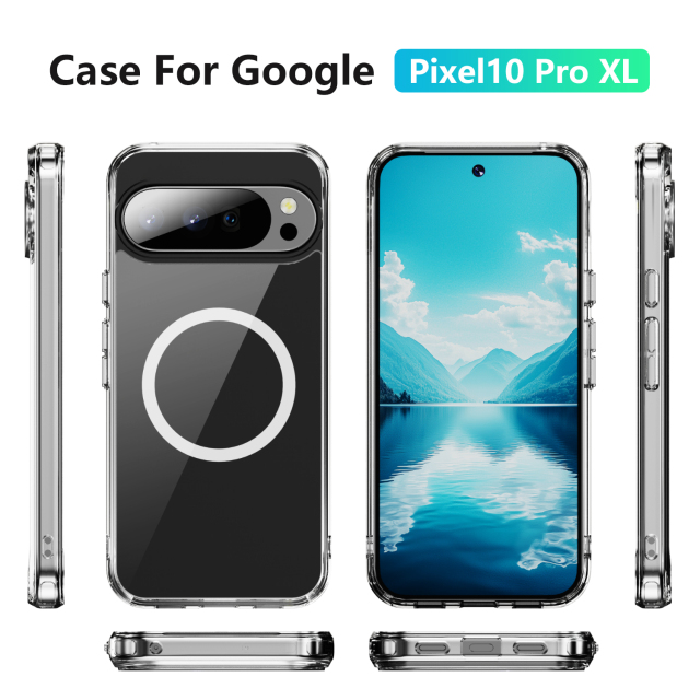 Strong Magnetic Clear Case High Quality Transparent Cover Anti-yellowing Shockproof  Case  TPU and PC Case for Pixel 10 Pro XL