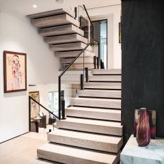 Glass Panel Post Black