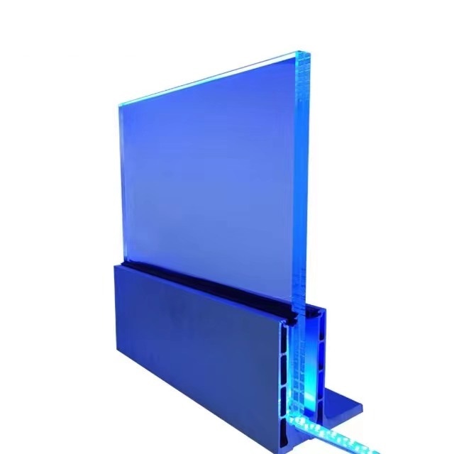 Aluminum Frameless Glass Railing With Led Light