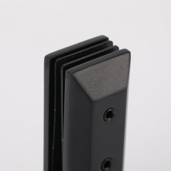 Black Matte Stainless Steel Glass Spigot Balustrade with Leveling