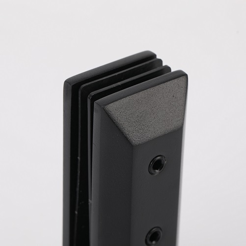 Black Matte Stainless Steel Glass Spigot Balustrade with Leveling