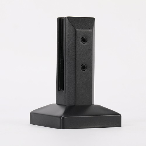 Black Matte Stainless Steel Glass Spigot Balustrade with Leveling