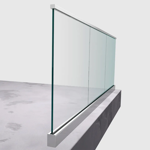 Aluminium U Channel for Glass Railing