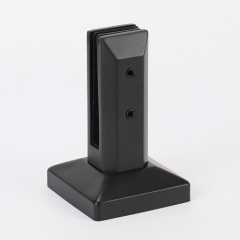 Black Matte Stainless Steel Glass Spigot Balustrade with Leveling