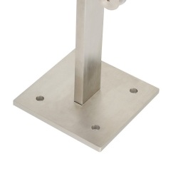 Stainless Steel Glass Railing Systems Flat Bar Baluster Post
