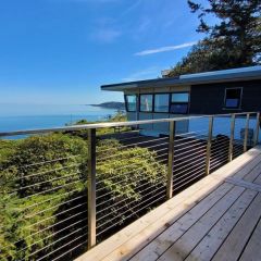 Square Stainless Steel Deck Mount Cable Railing Baluster Post