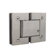 Heavy Duty 180 degree Glass to Glass Shower Hinge in Brushed Nickel