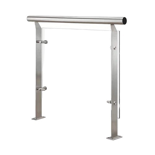 Stainless Steel Glass Railing Systems Flat Bar Baluster Post