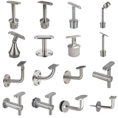 Stainless Steel Adjustable Glass to Handrail Bracket