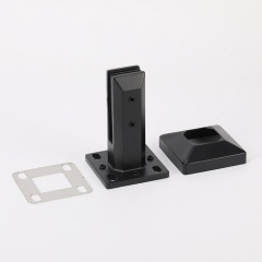 Black Matte Stainless Steel Glass Spigot Balustrade with Leveling