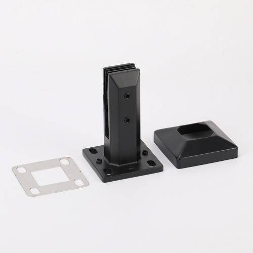 Black Matte Stainless Steel Glass Spigot Balustrade with Leveling