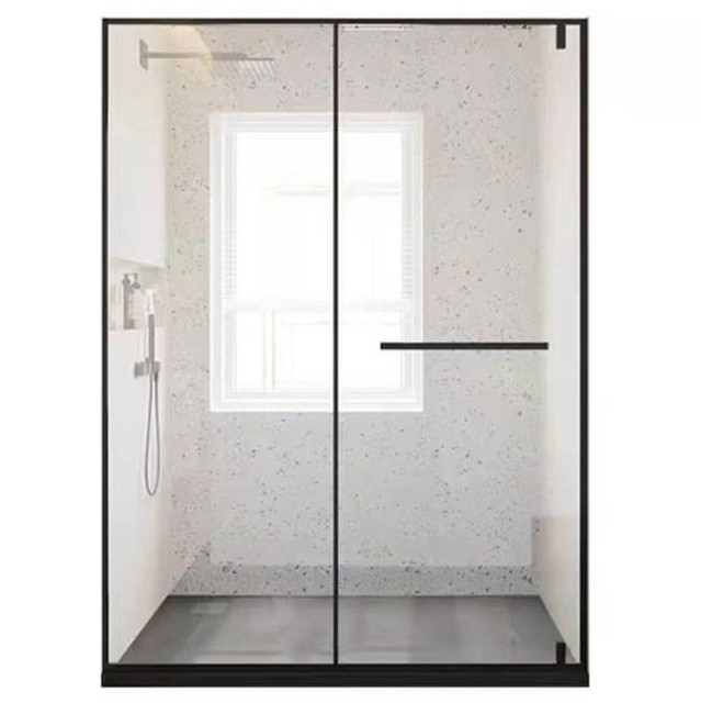 Free Standing Square Tempered Glass Shower Enclosure with Frame for Apartment Home