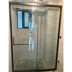 Free Standing Square Tempered Glass Shower Enclosure with Frame for Apartment Home