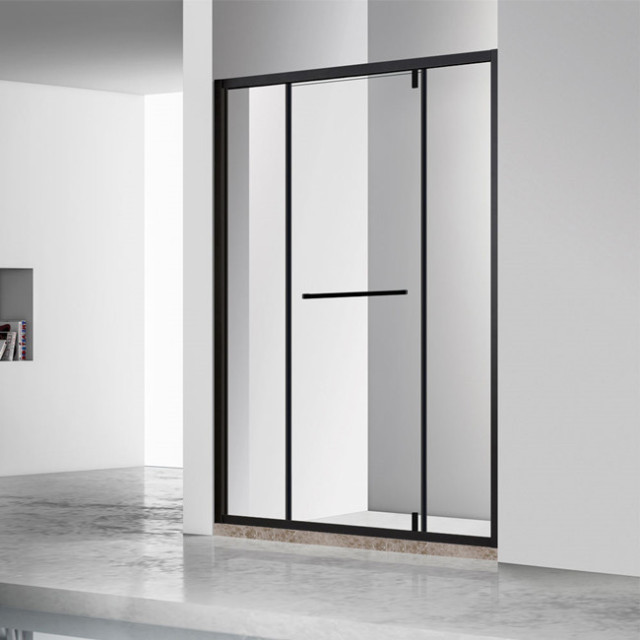 Free Standing Square Tempered Glass Shower Enclosure with Frame for Apartment Home