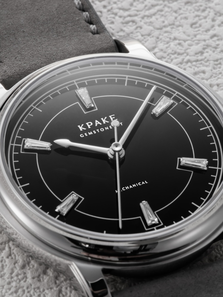 Black dial with diamond
