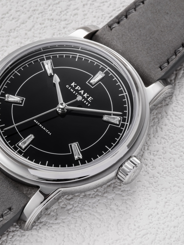 Black dial with diamond