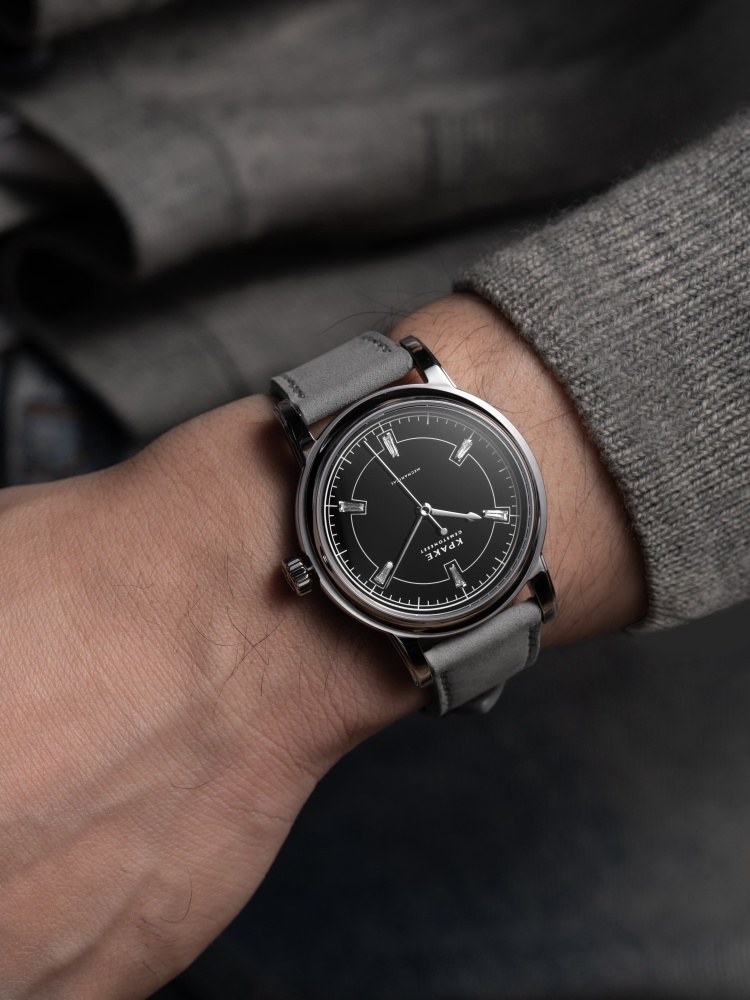 Black dial with diamond