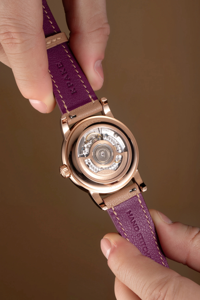 White dial with rubies